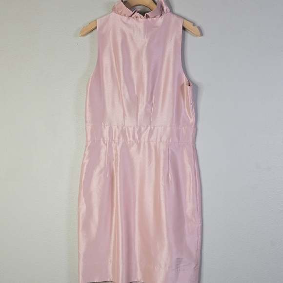 Just...Taylor Pink Sheath Midi Dress Plunge Neckline Size 12 - Picture 7 of 10